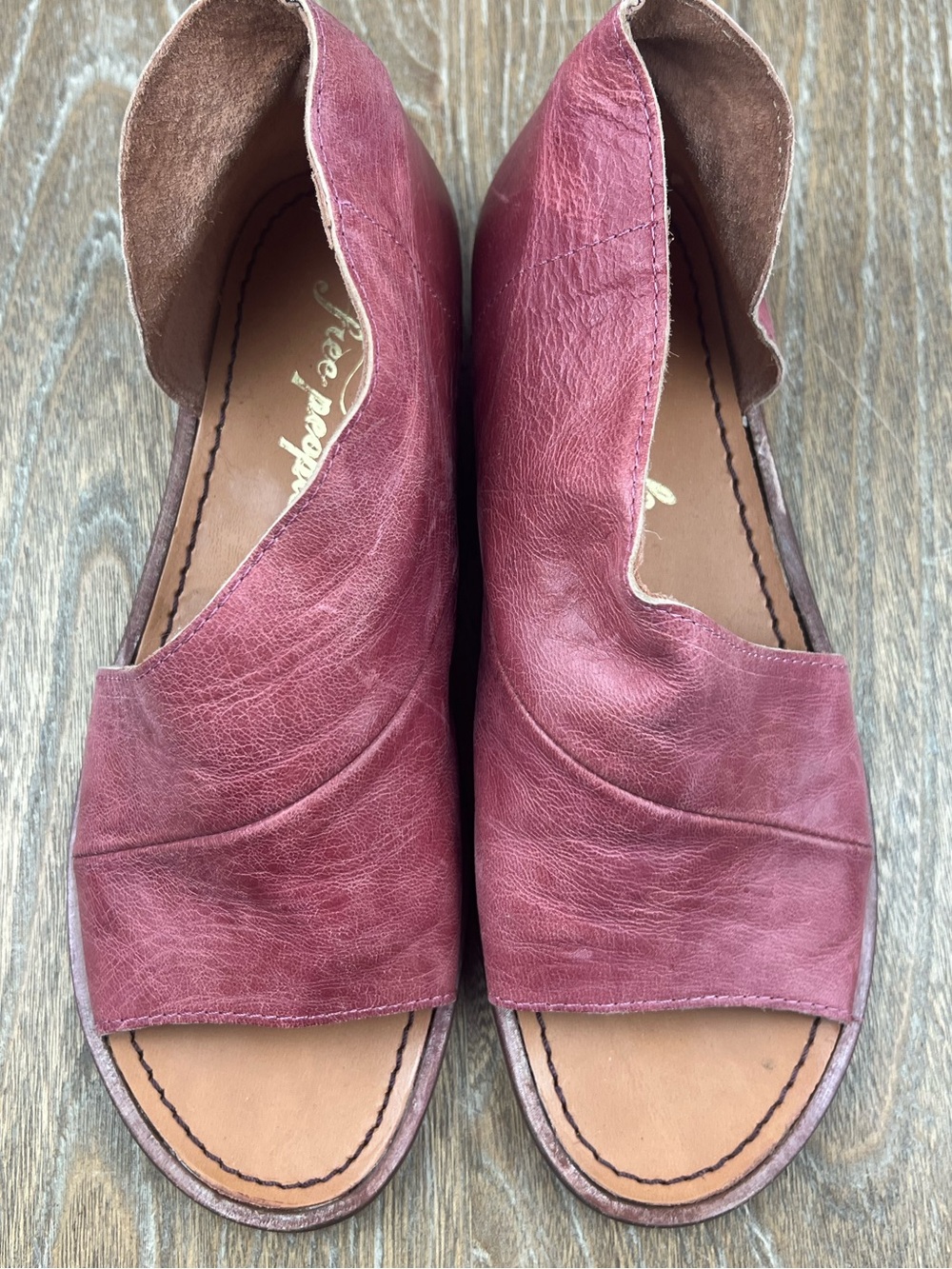 600 Free People MONT BLANC leather sandals 37/ 6 us women's